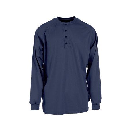 NEESE Workwear 6 oz Cotton FR Henley Shirt-NV-XL VI6HSNV-XL